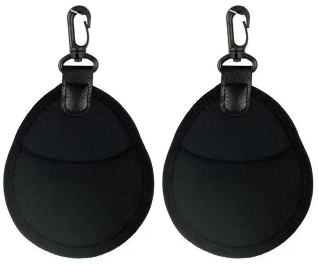Main image of 2 Pack Lens Filter Pouch Mini Storage Bag Sleeve Protective Case with Keychain Hook 2 Pockets For Camera CPL MC UV ND 25mm-77mm 43mm 46mm 49mm 52mm 55mm 58mm 62mm 67mm, Black