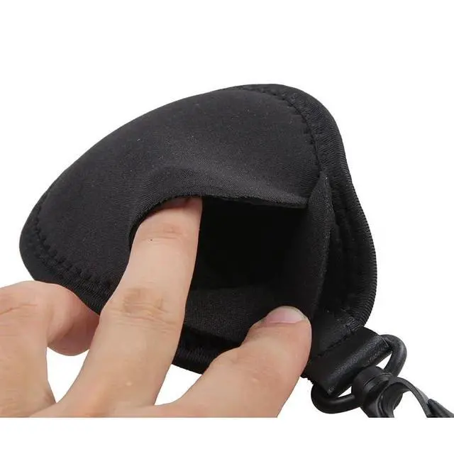 Alt view image 3 of 7 - 2 Pack Lens Filter Pouch Mini Storage Bag Sleeve Protective Case with Keychain Hook 2 Pockets For Camera CPL MC UV ND 25mm-77mm 43mm 46mm 49mm 52mm 55mm 58mm 62mm 67mm, Black