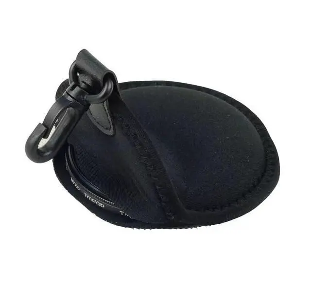 Alt view image 7 of 7 - 2 Pack Lens Filter Pouch Mini Storage Bag Sleeve Protective Case with Keychain Hook 2 Pockets For Camera CPL MC UV ND 25mm-77mm 43mm 46mm 49mm 52mm 55mm 58mm 62mm 67mm, Black