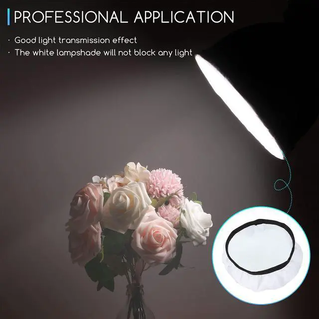 Alt view image 6 of 7 - 4 Pcs 7"/18cm Light Diffuser Sock Soft White Cloth Diffuser Lamp Cover Lampshade Reflector, Fit for 5.5" to 7" Studio Strobe Reflectors Video Shooting Ring Light Flash Wedding Photography