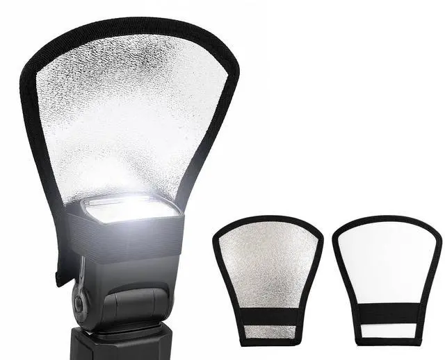 Main image of DS2 Pack Flash Diffuser Reflector, Bend Bounce Portable Speedlight Reflector Kit, Compatible with Godox Yongnuo Canon and Universal Speedlight Flashes