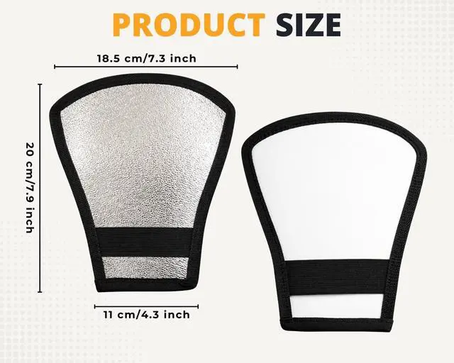 Alt view image 2 of 7 - DS2 Pack Flash Diffuser Reflector, Bend Bounce Portable Speedlight Reflector Kit, Compatible with Godox Yongnuo Canon and Universal Speedlight Flashes