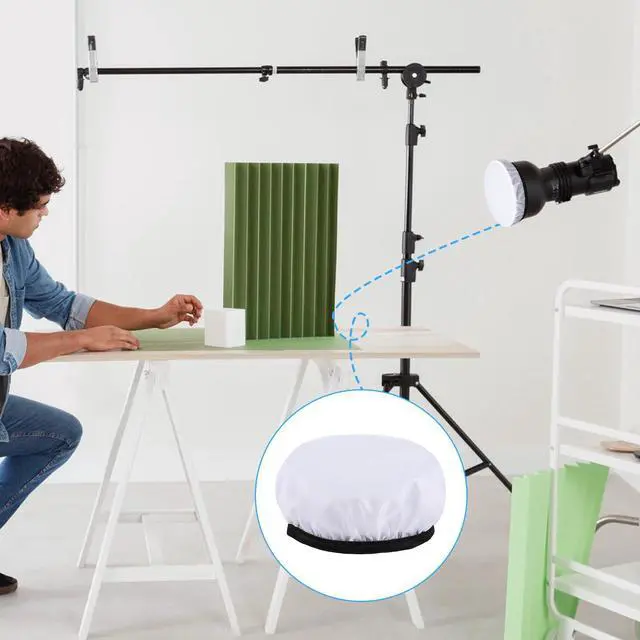 Alt view image 7 of 7 - 7"/18 CM Light Diffuser, 6 PCS Diffuser Lamp Sock Soft Cover Light Sock | Soft White Diffusers, Standard Cloth Diffusers, Softens The Light-Output, Lampshade Reflector, for Studio Strobe Reflectors
