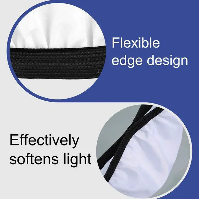 Alt view image 3 of 7 - 7"/18cm Light Diffuser, 2Pcs White Standard Cloth Diffuser Lamp Sock Soft Cover for Studio Strobe Reflectors Ring Lights Flash Lights Standard Reflector