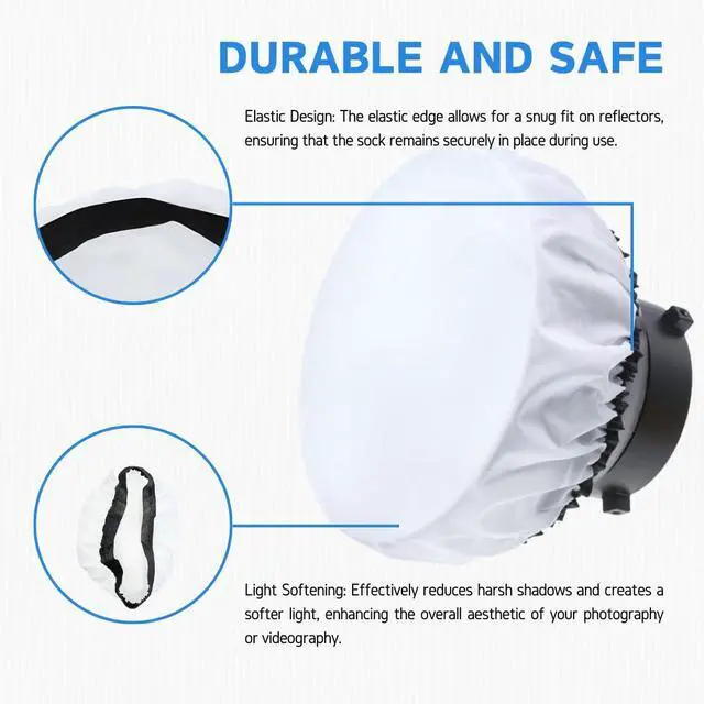 Alt view image 3 of 6 - 7" to 11" Soft White Diffuser Sock for Standard Reflector / 27cm Sparkler Reflectors