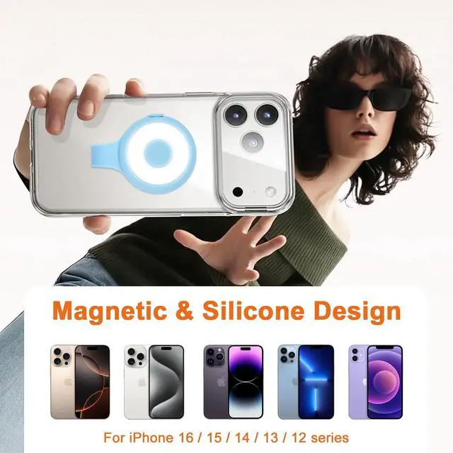 Alt view image 5 of 7 - Flashlight,36 LED Selfie Ring Light with Tripod Stand&Phone Holder 3 Light Modes 10 Brightness Levels Hands Free USB Rechargeable Magnetic Light for iPhone/Android Night&Outdoor (Orange)