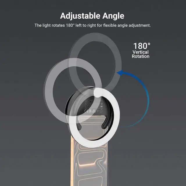 Alt view image 6 of 7 - Entry Level Version 4" Phone Selfie Ring Light Compatible with iPhone, 5W Bi Color Rechargeable Clip Lighting with 500mAh/CRI85 for Video Recording Makeup Laptop Webcam Video Conference, BR40