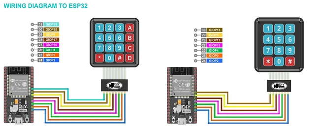 Alt view image 5 of 5 - 3x4 4x4 Membrane Matrix Keypad for Arduino, ESP32, ESP8266, for Raspberry Pi
