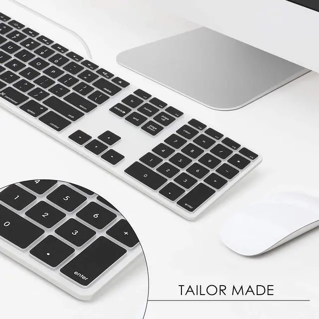 Alt view image 3 of 7 - Black Keyboard Cover for iMac USB Keyboard A1243 MB110LL/B