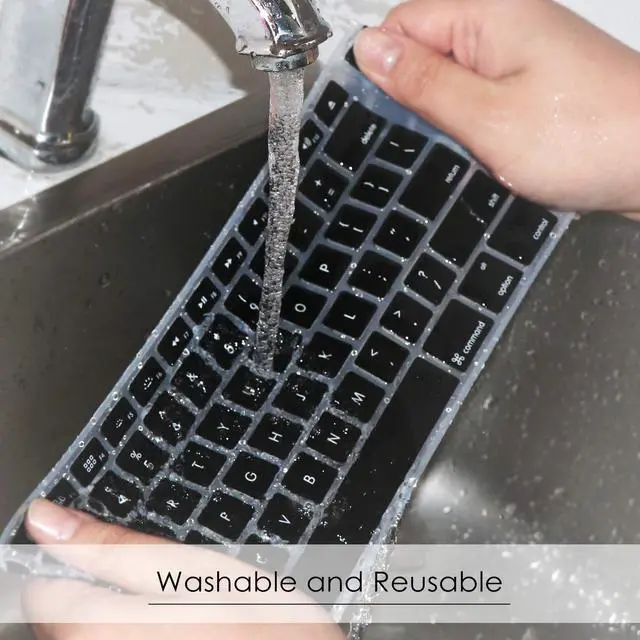 Alt view image 6 of 7 - Black Keyboard Cover for iMac USB Keyboard A1243 MB110LL/B