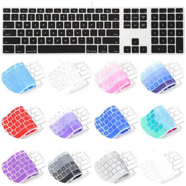 Alt view image 7 of 7 - Black Keyboard Cover for iMac USB Keyboard A1243 MB110LL/B