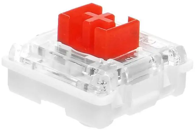 Main image of Ultra-Low Profile Red Mechanical Switches (10 Pack) Linear, 1.2mm Actuation, 3.0mm Travel, 5010gf Force, MX-Style Stem, Smooth & Quiet, Hot-Swappable