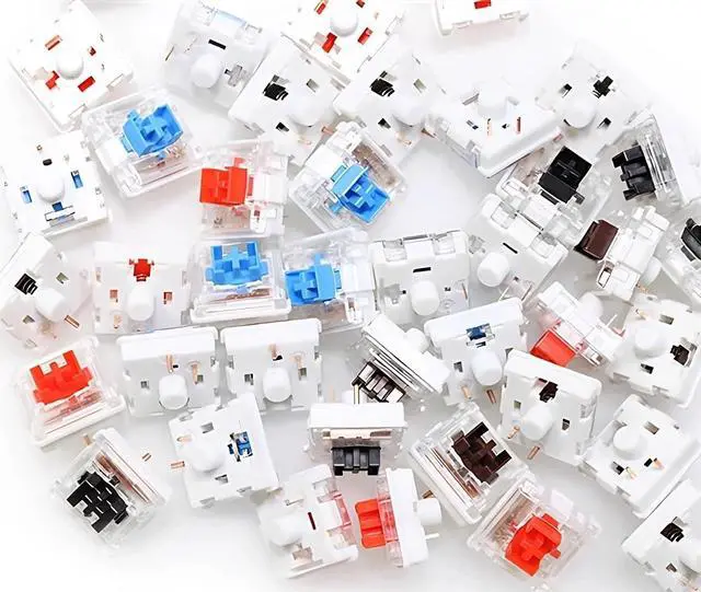 Alt view image 7 of 7 - Ultra-Low Profile Red Mechanical Switches (10 Pack) Linear, 1.2mm Actuation, 3.0mm Travel, 5010gf Force, MX-Style Stem, Smooth & Quiet, Hot-Swappable