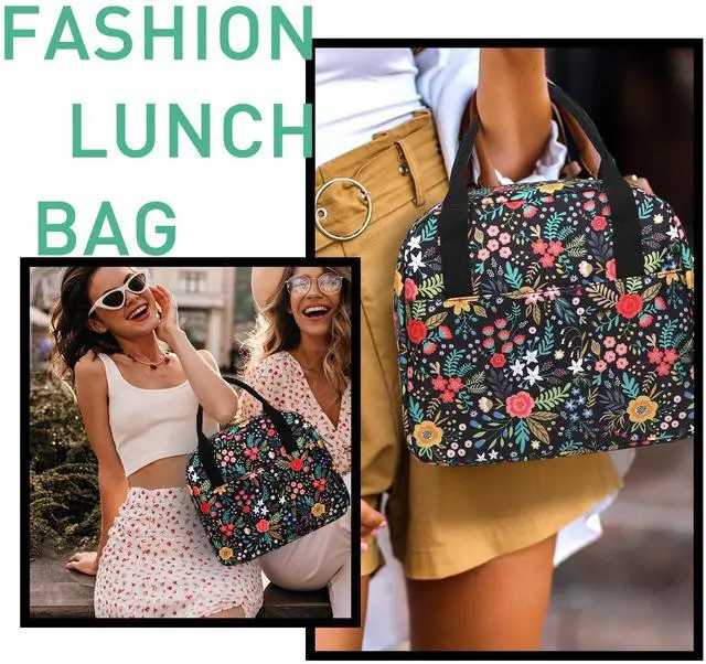 Alt view image 5 of 6 - Lunch Bag,Lunch Box for Women Men,Reusable Insulated Lunch Tote,Small Leakproof Cute Lunch Cooler with High Capacity for Work,Picnic,Camping