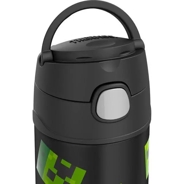 Alt view image 4 of 5 - FUNTAINER Water Bottle with Spout, 16oz, Minecraft | Kids Stainless Steel Insulated Water Bottle, Keeps Drinks Cold Longer for School & Play, BPA-Free