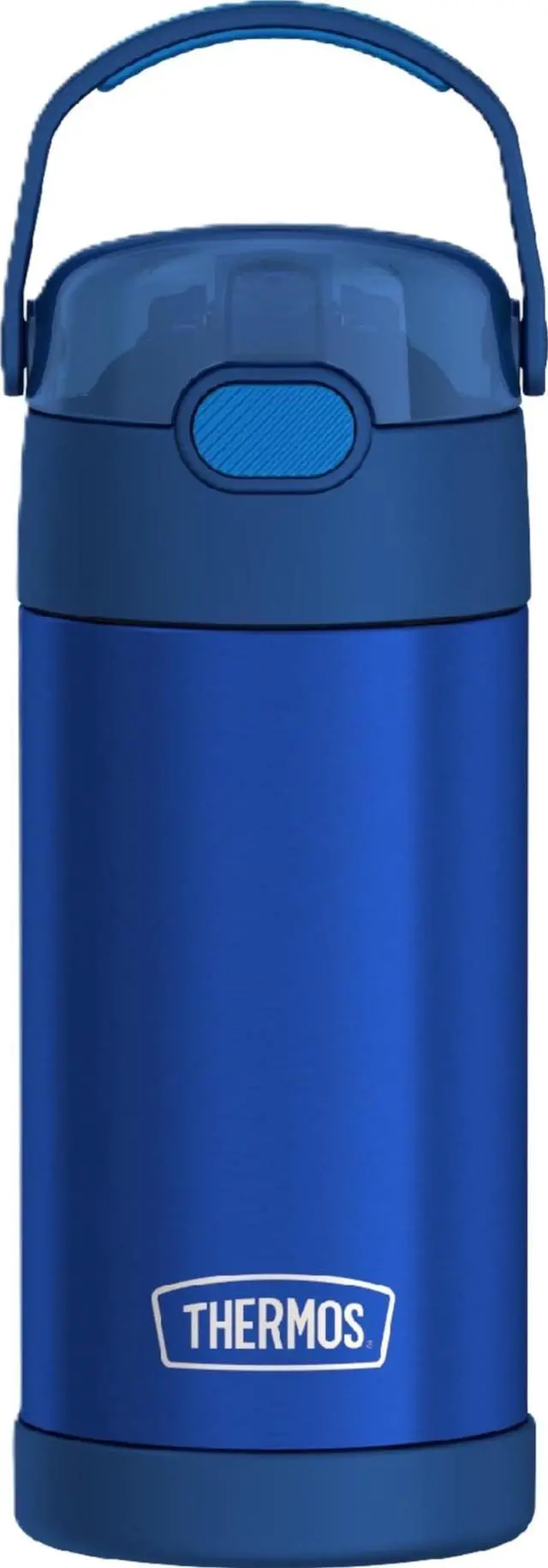Main image of FUNTAINER Water Bottle with Straw, 12oz, Blue | Kids Stainless Steel Insulated Water Bottle, Keeps Drinks Cold Longer for School & Play, BPA-Free