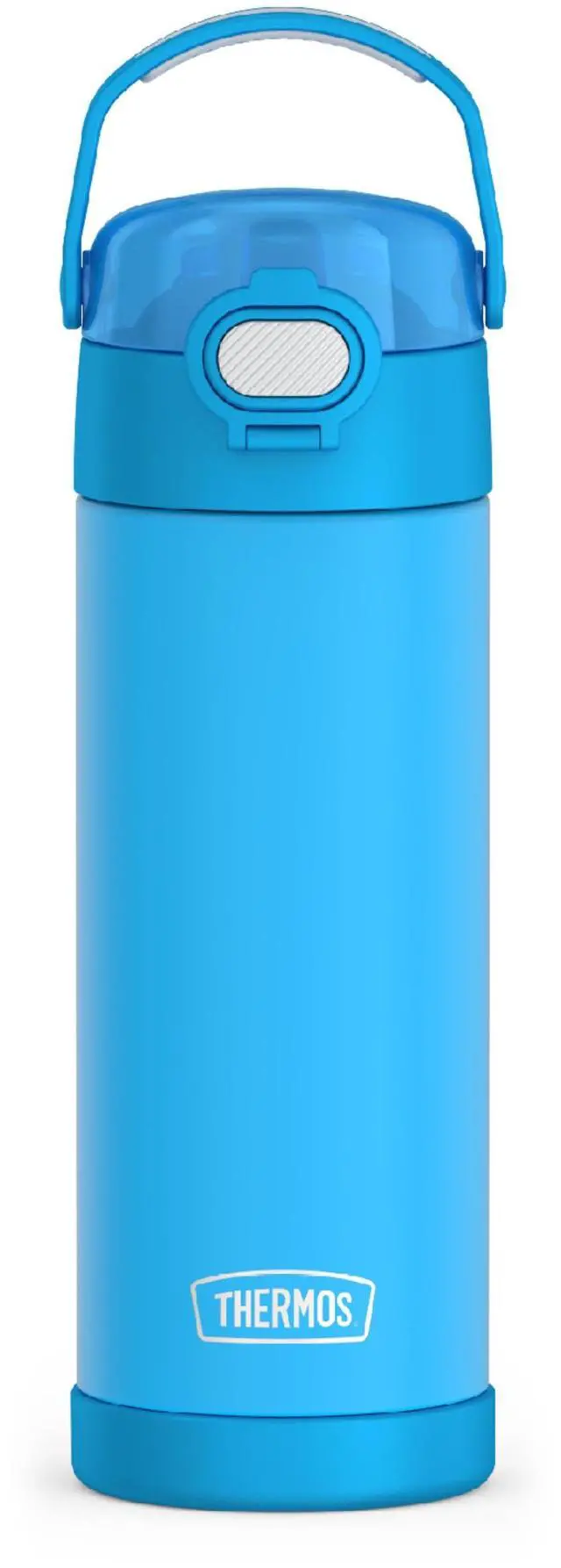 Main image of FUNTAINER Water Bottle with Spout, 16oz, Electric Blue | Kids Stainless Steel Insulated Water Bottle, Keeps Drinks Cold Longer for School & Play, BPA-Free