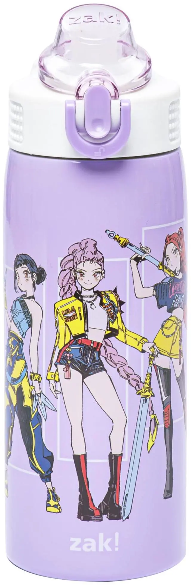 Main image of KPop Demon Hunters Sage 19oz Leak-Proof Straw Kids Water Bottle | BPA Free, Insulated Stainless Steel, Cupholder Friendly, Dishwasher Safe, Lid Lock, Handle, For School, Home, Travel, Outdoor