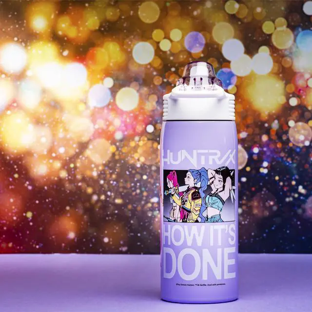 Alt view image 3 of 7 - KPop Demon Hunters Sage 19oz Leak-Proof Straw Kids Water Bottle | BPA Free, Insulated Stainless Steel, Cupholder Friendly, Dishwasher Safe, Lid Lock, Handle, For School, Home, Travel, Outdoor