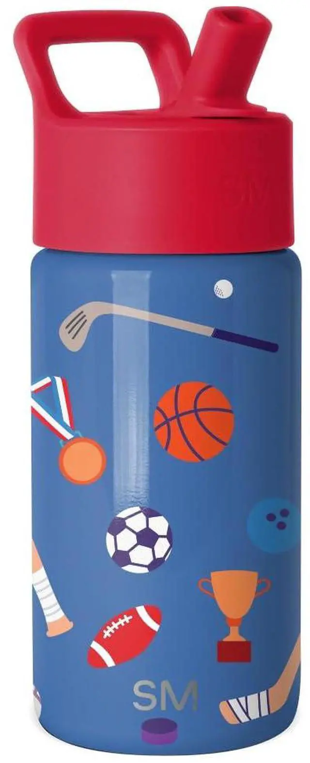 Main image of Kids Water Bottle & Toddler Cup | 14oz | Sports | Insulated Stainless Steel Toddler Water Bottle, Kids Tumbler with Straw | Spill Proof for School, Girls, Boys | Sports Balls
