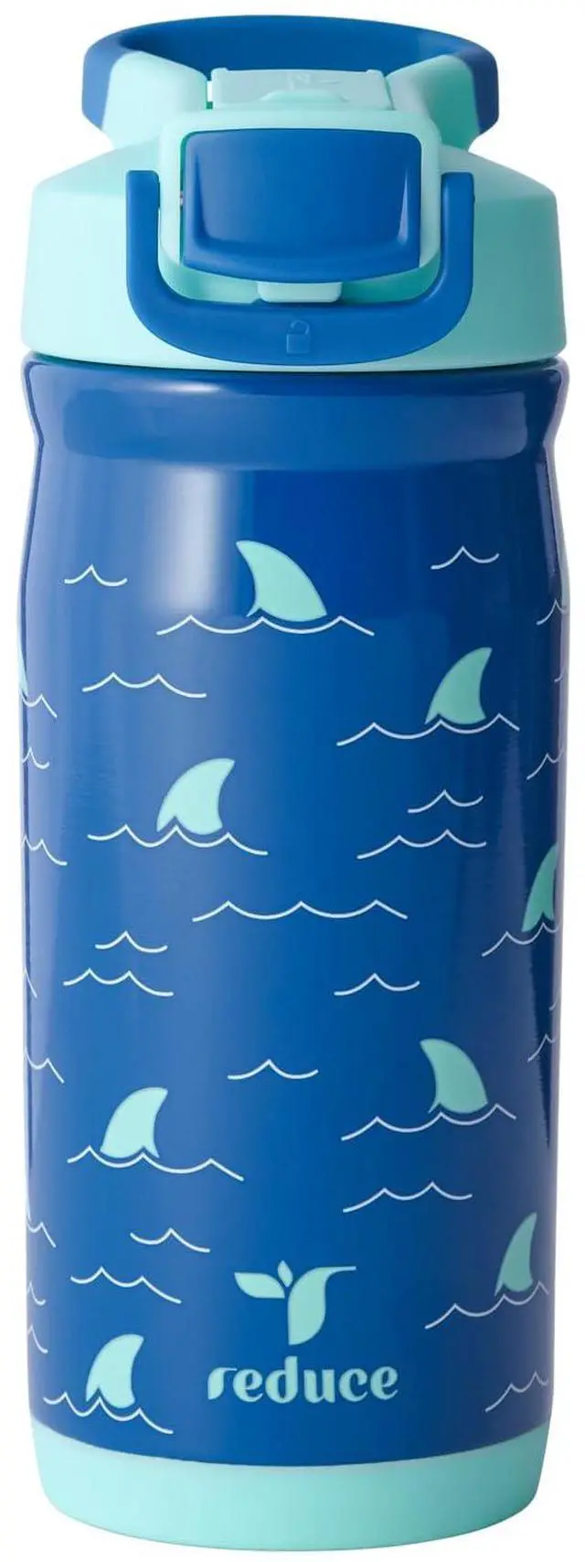 Main image of Hydrate Pro Kids 14oz Stainless Steel Insulated Water Bottle w/Straw Spill Proof Tumbler for Kids 30 Hour Cold Retention Dishwasher Safe Leak-Proof Design - Shark Bait