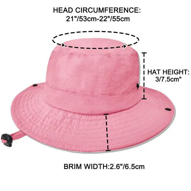 Alt view image 3 of 3 - Kids Sun Hat UPF 50+ Quick Dry Bucket Safari Hat for Girls and Boys | Outdoor Breathable Summer Beach Fishing Wide Brim Foldable