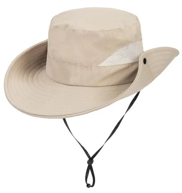 Alt view image 3 of 6 - Kids Sun Hat w/ UV Protection Beach Bucket Safari Boonie Cap Outdoor | Kids Sun Hat with UV Protection Beach Bucket for Boys & Girls Wide Brim Safari Boonie Cap for Summer Outdoor(for 5-10T)