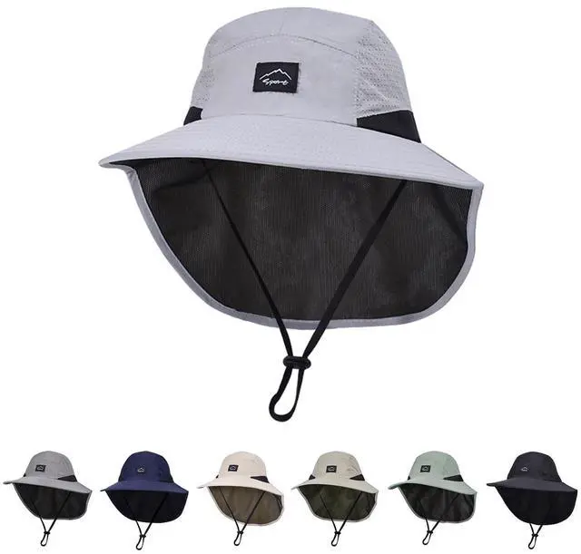 Main image of Kids Sun Hat with Neck Flap Beach Fishing Bucket for Boys Girls | UV Protection,Lightweight & Foldable, Waterproof Quick Dry, Adjustable Size, Wide Brim Hiking Camping Beach Travel Safari Hat