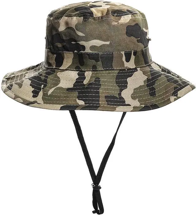 Main image of Boys Camo Sun-Bucket-Hat-Kids-Fishing-Hat-Boonie-Cap-Safari 2-17Yrs | Boys Camo Sun-Bucket-Hat Summer Outdoor Safari Fishing-Hat Boonie-Cap for Big Kids 7-14Yrs