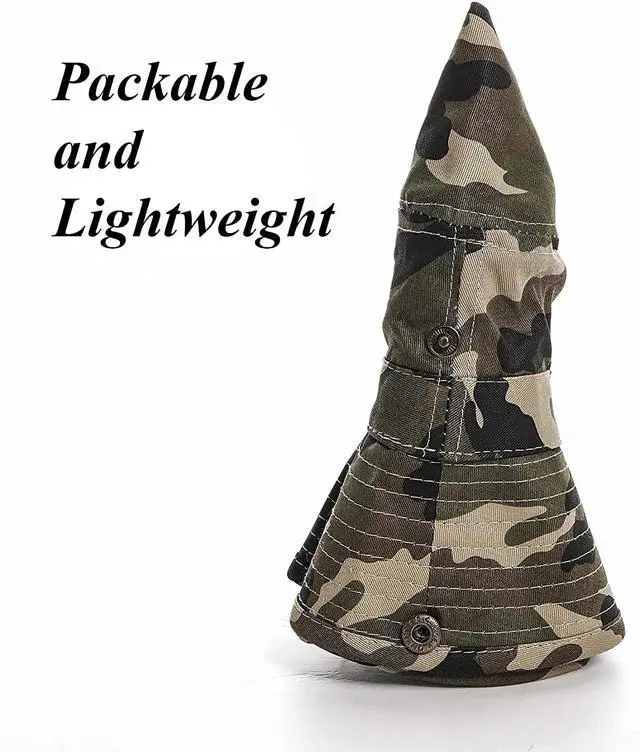 Alt view image 6 of 7 - Boys Camo Sun-Bucket-Hat-Kids-Fishing-Hat-Boonie-Cap-Safari 2-17Yrs | Boys Camo Sun-Bucket-Hat Summer Outdoor Safari Fishing-Hat Boonie-Cap for Big Kids 7-14Yrs