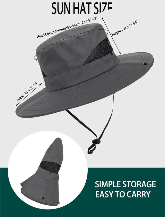 Alt view image 2 of 7 - Kids Boys Summer Sun Hat - Sun Protection Safari Beach Outdoor Bucket Hat | Age for 5-9 Years
