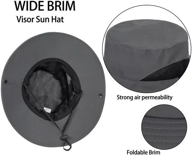 Alt view image 4 of 7 - Kids Boys Summer Sun Hat - Sun Protection Safari Beach Outdoor Bucket Hat | Age for 5-9 Years