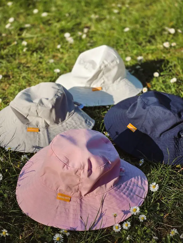 Alt view image 2 of 7 - Baby Sun Hat Kids Summer Sun Protection Toddler Bucket Hat Wide Brim Adjustable Beach Hats for Boys Girls Age 0-6 Years