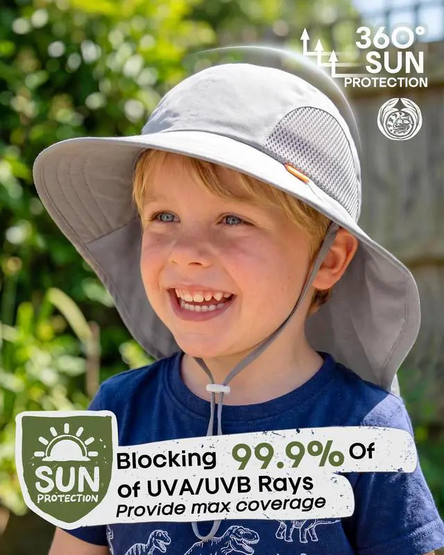 Alt view image 2 of 6 - Toddler Kids Sun Hat UPF 50+ Sun Protective Bucket Hat for Baby Summer Beach Hats