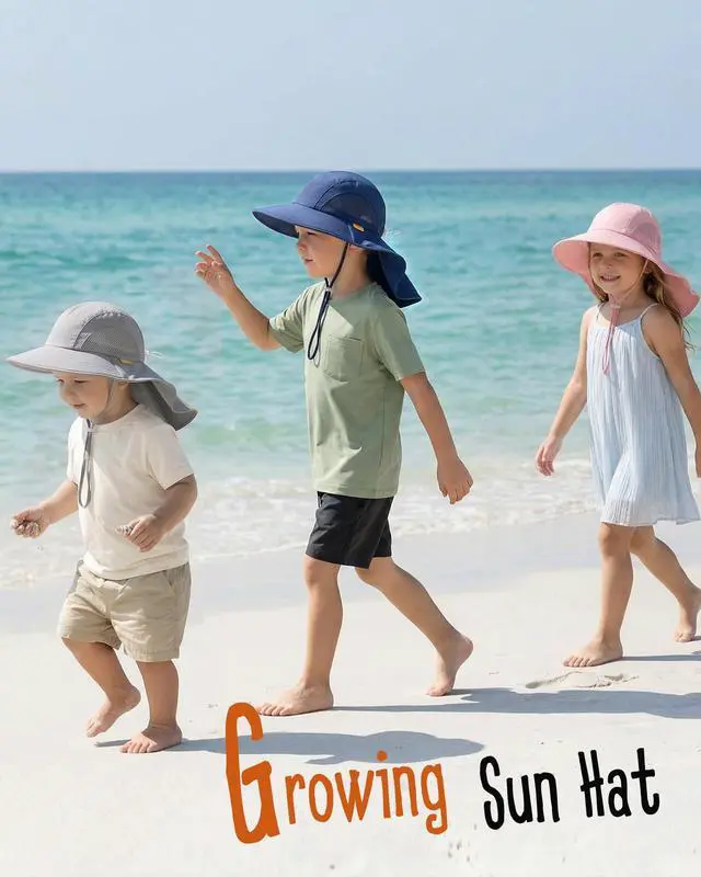 Alt view image 5 of 6 - Toddler Kids Sun Hat UPF 50+ Sun Protective Bucket Hat for Baby Summer Beach Hats