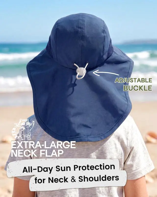 Alt view image 6 of 6 - Toddler Kids Sun Hat UPF 50+ Sun Protective Bucket Hat for Baby Summer Beach Hats