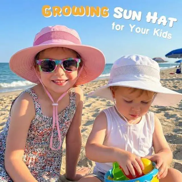 Alt view image 3 of 6 - Baby Toddler Sun Hat, Summer Mesh Bucket Beach Hat for Boys Girls