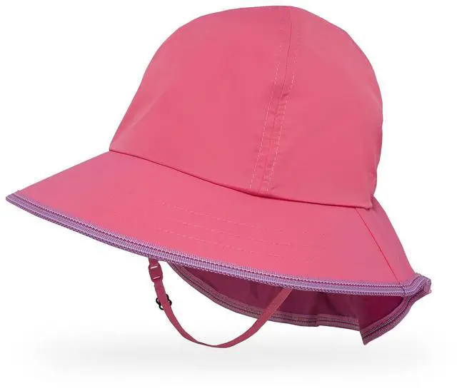 Main image of Kids Play Hat, Toddler Sun Hat with Neck Flap, UPF 50+ Protection, Outdoor Hats for Girls, Boys, Summer Beach Hat, Hot Pink, Large