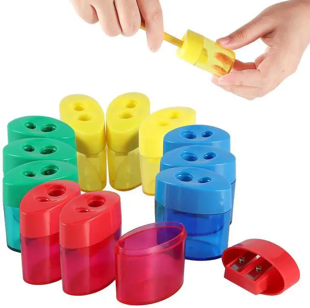 Main image of 2-Hole Pencil Sharpener - Handheld, 12 Pack for Kids