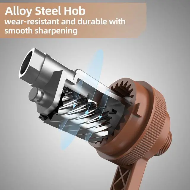 Alt view image 4 of 6 - Manual Pencil Sharpene, Brown | Auto-in Hand Crank Pencil Sharpener with Adjustable Point for Colored Pencils, Students, Kids, Classroom, Home, Office