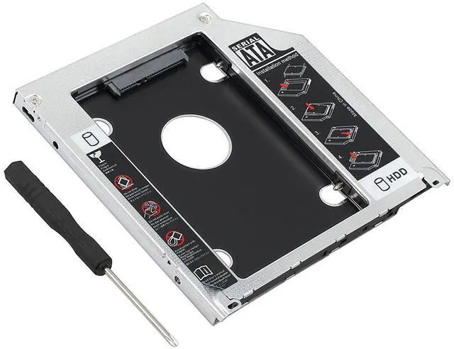 Main image of 2nd 2.5''HDD SSD Hard Drive Caddy Tray Replacement for MacBook Pro 13/15/17 inch A1278 A1286 A1297 2008 2009 2010 2011 2012 Internal Laptop CD/DVD-ROM Optical SuperDrive Adapter