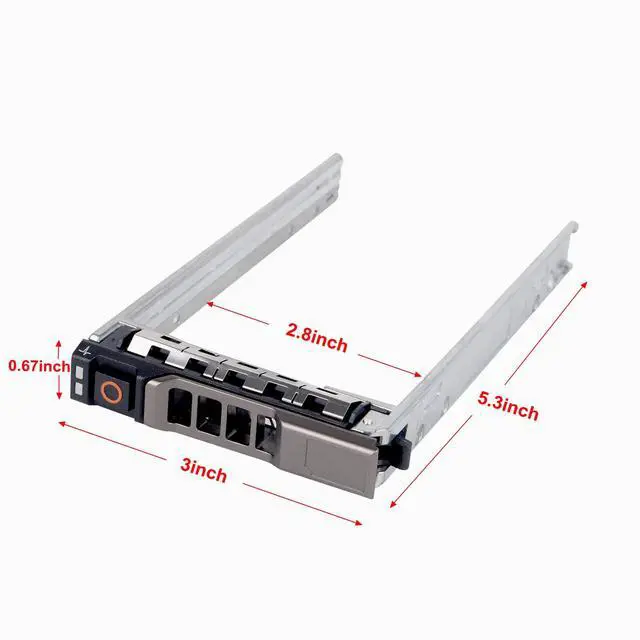 Alt view image 2 of 4 - 2-Pack Hard Drive Tray Caddy 2.5 SSD Bracket G176J Hard Drive Bracket | Compatible with Dell PowerEdge R410 R610 R710 R620 R720 T320 T420 R630 R730 T440 T640