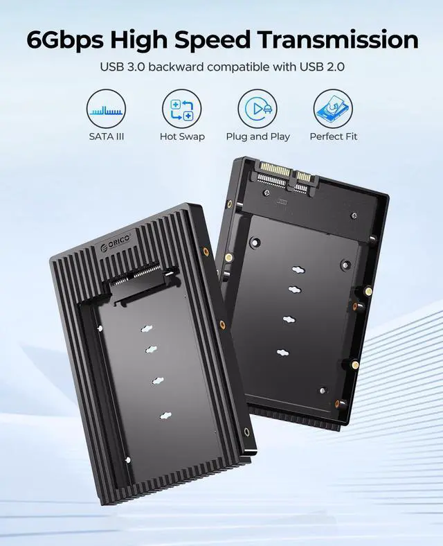 Alt view image 7 of 7 - 2.5 to 3.5 SATA Hard Drive Adapter Mounting Bracket Hard Drive Caddy for 7/9.5/12.5mm 2.5 inch HDD/SSD-D2SS