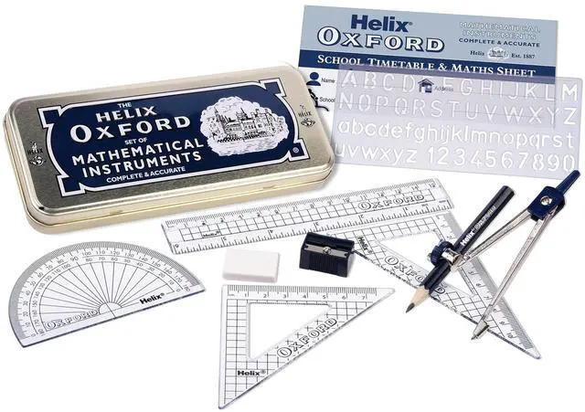 Main image of Oxford Maths Set with Storage Tin