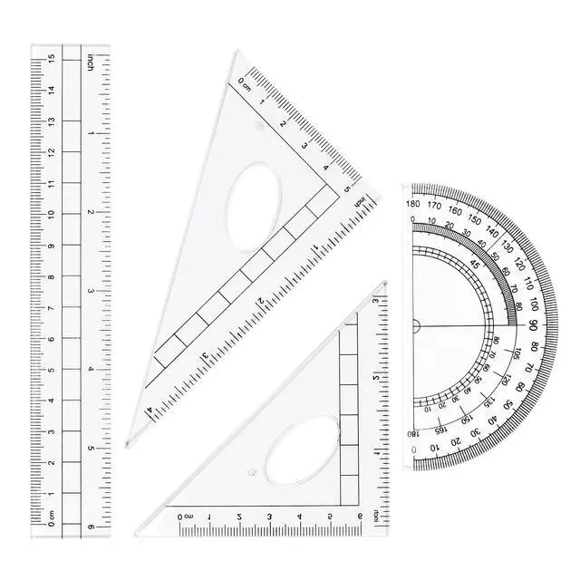 Alt view image 7 of 7 - Geometry Set 10 Pcs Student Supplies,Protractor and Compass,Navy Blue | Shatterproof Storage Box,Rulers,Protractor,Compass,Eraser,Pencil Sharpener,Lead Refills,Pencil,for Classroom, Back to School