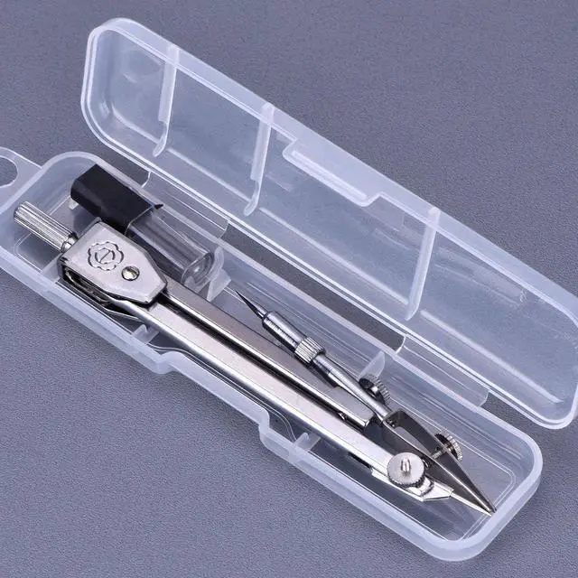 Alt view image 6 of 7 - Drawing Compass and 6 in Protractor Geometry Set, Clear | Geometry Math Set, Swing Arm Protractor Ruler Compass, Geometry Drawing Tools for Measuring Angles