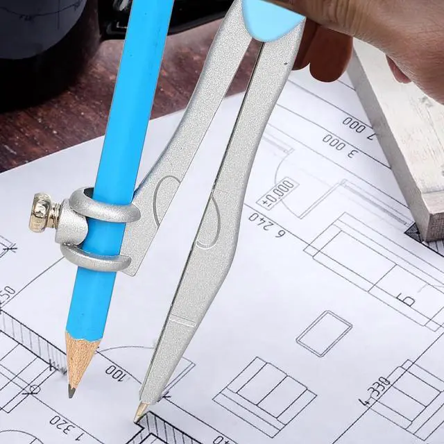 Alt view image 5 of 7 - Compass Geometry Tool Geometry Set Drafting Drawing Compass and Protractor Set with Box Math Geometry Compass for Geometry Metal Compass Geometry Kit Drawing Tool for Measuring Drawings Study
