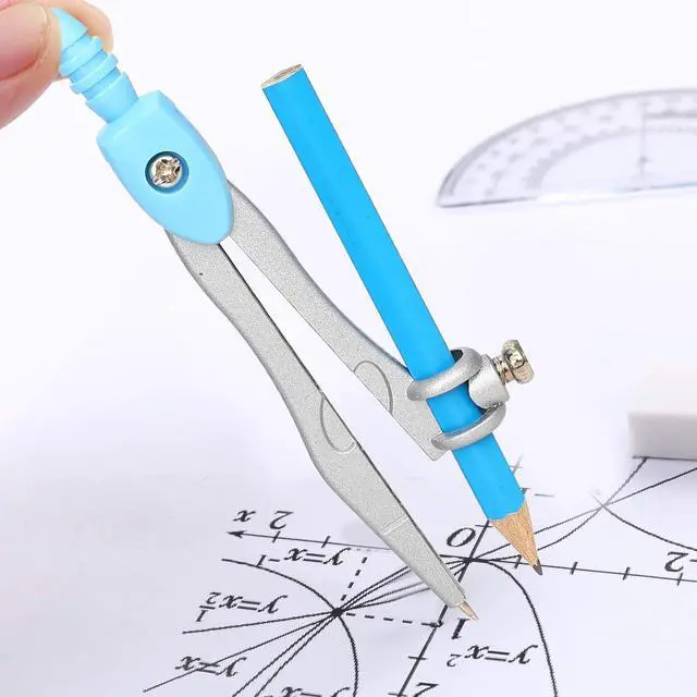 Alt view image 6 of 7 - Compass Geometry Tool Geometry Set Drafting Drawing Compass and Protractor Set with Box Math Geometry Compass for Geometry Metal Compass Geometry Kit Drawing Tool for Measuring Drawings Study
