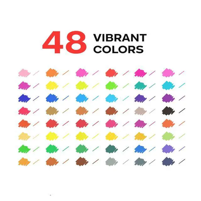 Alt view image 2 of 7 - 48 Watercolor Markers Set | Water Color Pens with Brush & Fineliner, Water-Based Art Markers | Dual Tip Markers for Adult Coloring, Lettering, Calligraphy, Sketching, Journaling & Illustration