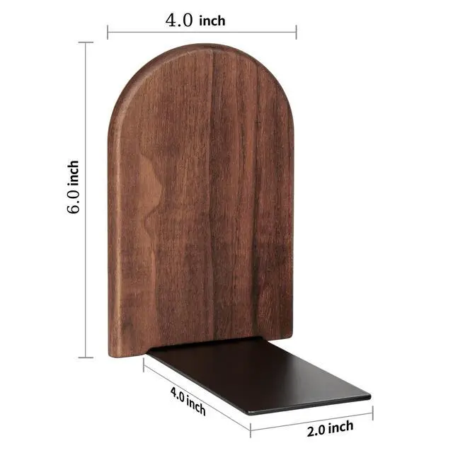 Alt view image 3 of 7 - Book Ends,1 Pair Bookends Wood Book Ends Universal Economy Bookend | Book Stoppers for Heavy Duty Books, CD, File, Video Games